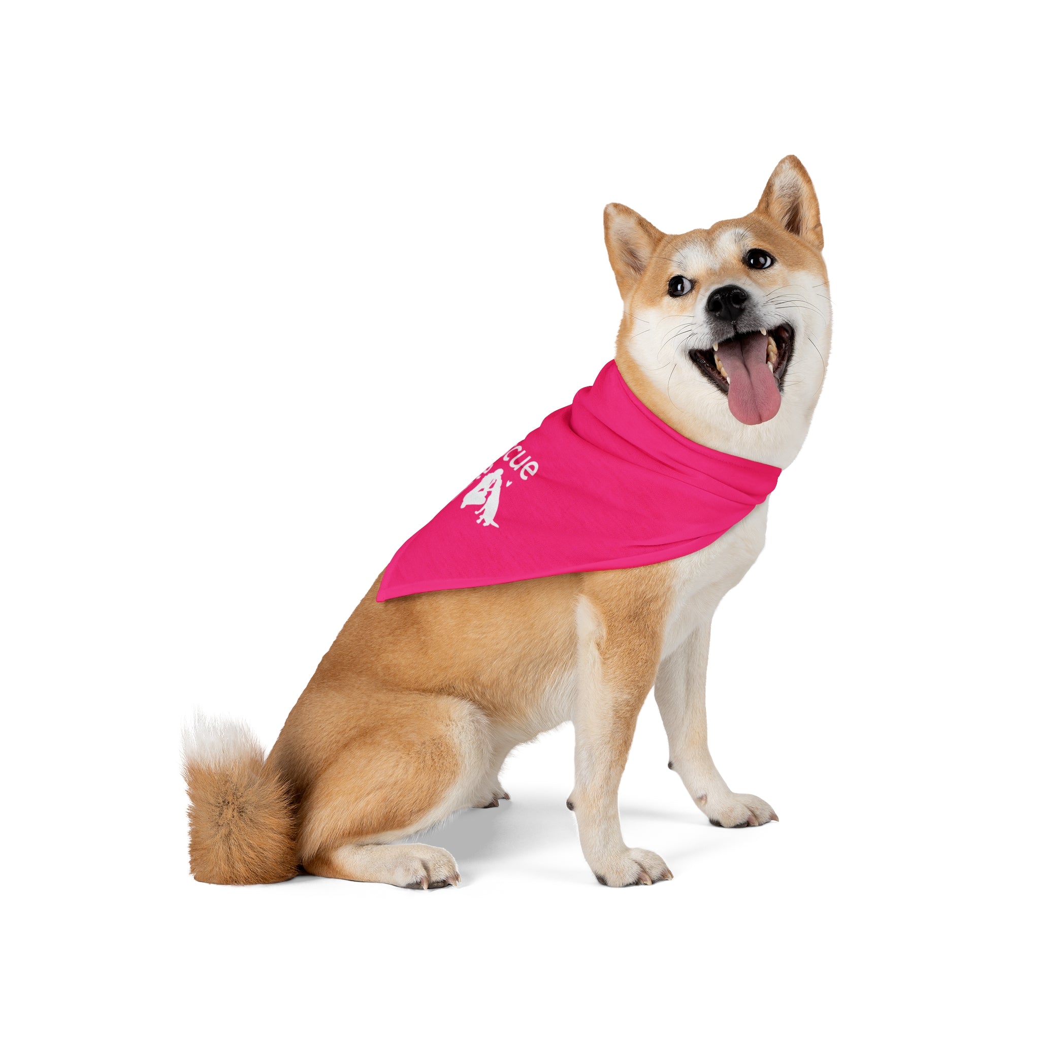 Pet Bandana - Rescue Me ATL Dog Bandana (Bright Pink)