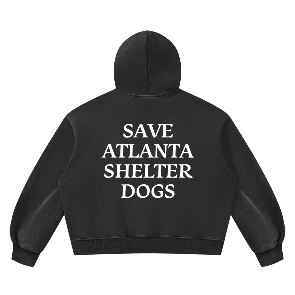 Unisex Vintage Wash Boxy Fleece Hoodie