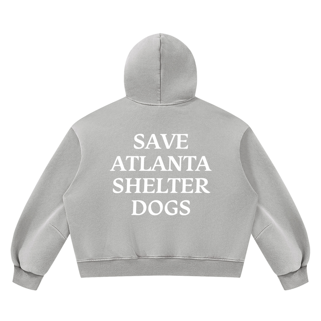 Unisex Vintage Wash Boxy Fleece Hoodie